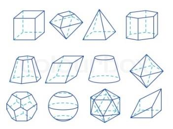 terning, kasse, kugle, cylinder, pyramide, kegle, pyramidestub, keglestub.