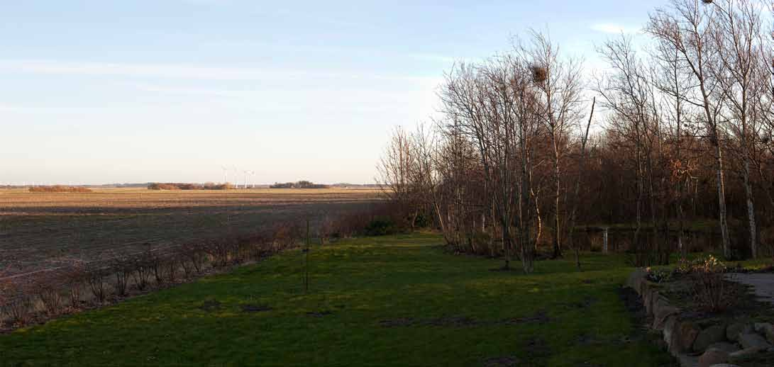 N 58 Eksisterende forhold fotograferet mod sydøst fra nabobolig 58, Tændpibe 1. Panorama.