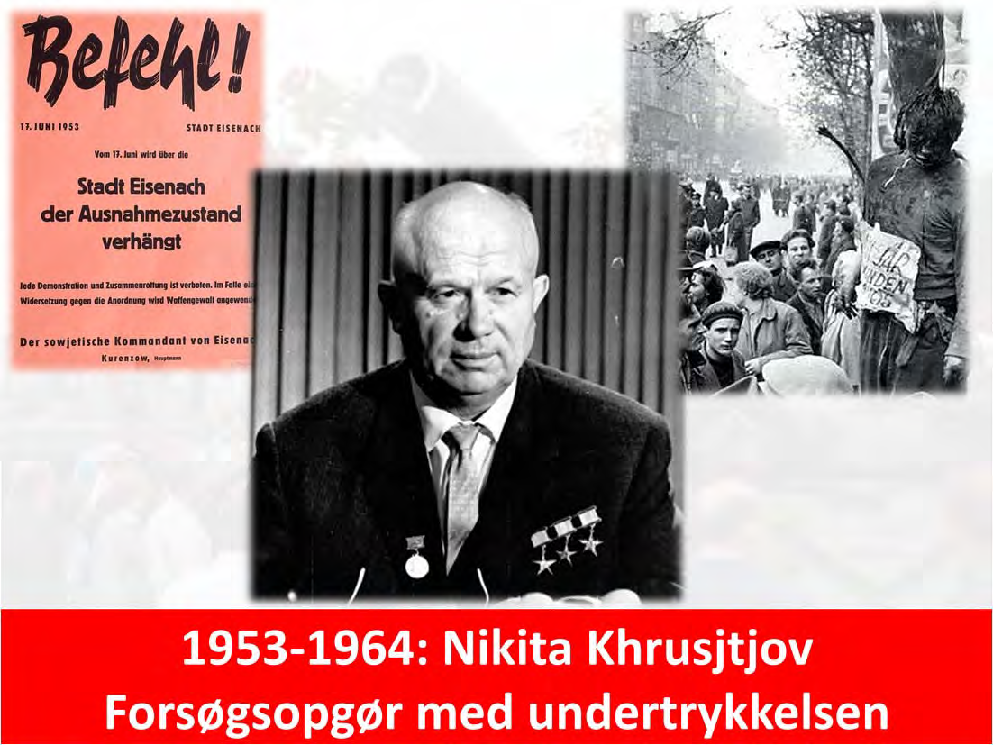 I juni 1953 folkeopstand i DDR, der slås ned af sovjetisk militær. Efter magtkamp i løbet af sommeren overtog han som generalsekretær for SUKP i september 1953.
