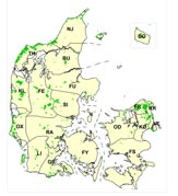 Skov og Naturstyrelsens statsskovdistrikter Buderupholm (BU) Bornholm (BO) Falster (FS) Feldborg (FE) Frederiksborg (FR) Fyn (FY) Fussingø (FU) Gråsten (GR)
