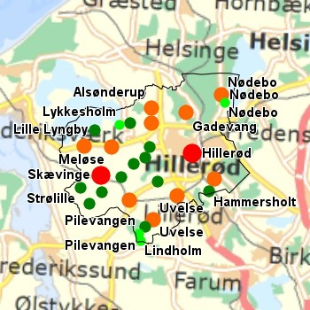 Byroller Byerne i Hillerød Kommune har forskellige roller, der sikrer bysamfund i forskellige størrelser, der giver forskellige kvaliteter og dermed mulighed for, at borgerne indenfor kommunens