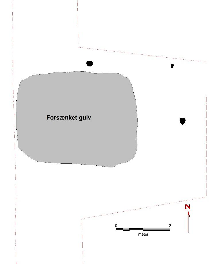 opfyldningsmaterialet til det forsænkede gulv, hvor det handler om meget groftmagrede skår (fig. 4) Figur 3.