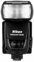 Ekstraudstyr fortsat Speedlight SB-800 Denne højtydende Speedlight har et ledetal på 38 (m, 35-mm zoomhovedindstilling, ISO 100, 20 C) og understøtter i-ttl-flash, TTL-flash, AA-flash (automatisk