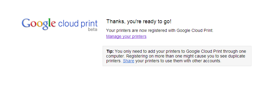 6. Under Classic Printers (Klassiske printere), skal du klikke på Add printers (Tilføj printere). 7. Log ind med din Google-konto. 8.