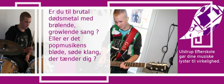 Musik Linjefagslærer Andreas Bothmann Målet med musikundervisningen på Ulstrup Efterskole er at skabe rammer for elevernes alsidige udvikling - såvel den kropslige, sociale, intellektuelle,