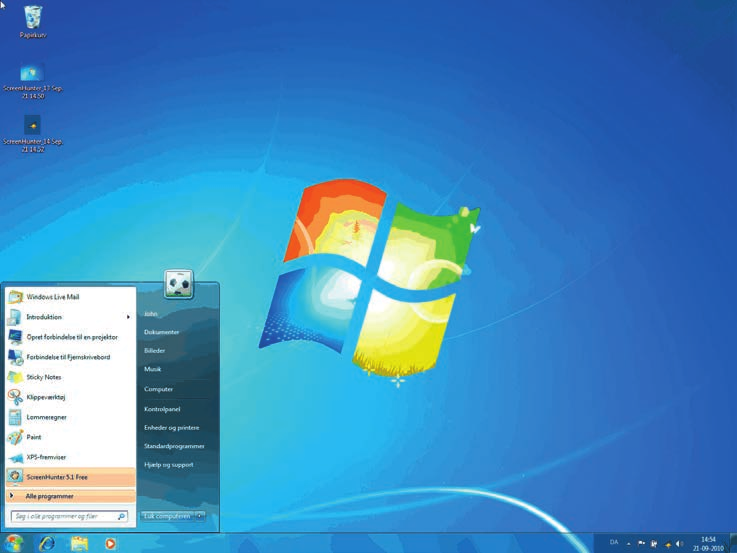 Windows 7 Klik på