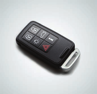 Hvordan fungerer fjernbetjeningen? 01 Låser døre og bagagerumsklap op og deaktiverer alarmen. Funktionen kan indstilles i MY CAR. Låser døre og bagagerumsklap og aktiverer alarmen.