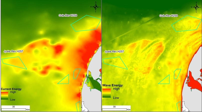 NNØ-gående Jyllandsstrøm med kraftige bundstrømme og bølgepåvirkning i specielt stormsituationer (Figur 2-7).