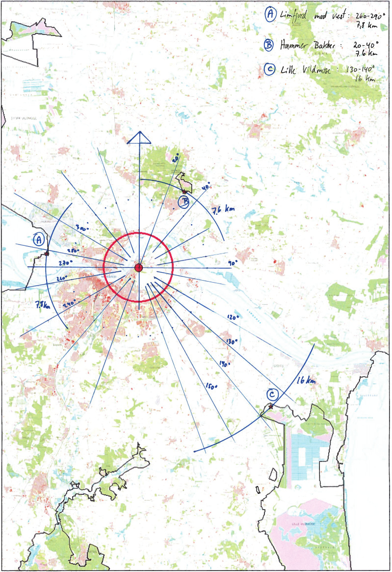 Bilag 5: Kortbilag over Natura 2000-områder Natura-2000 områder i nærområdet til Aalborg Portland. A: Natura-2000 område nr.
