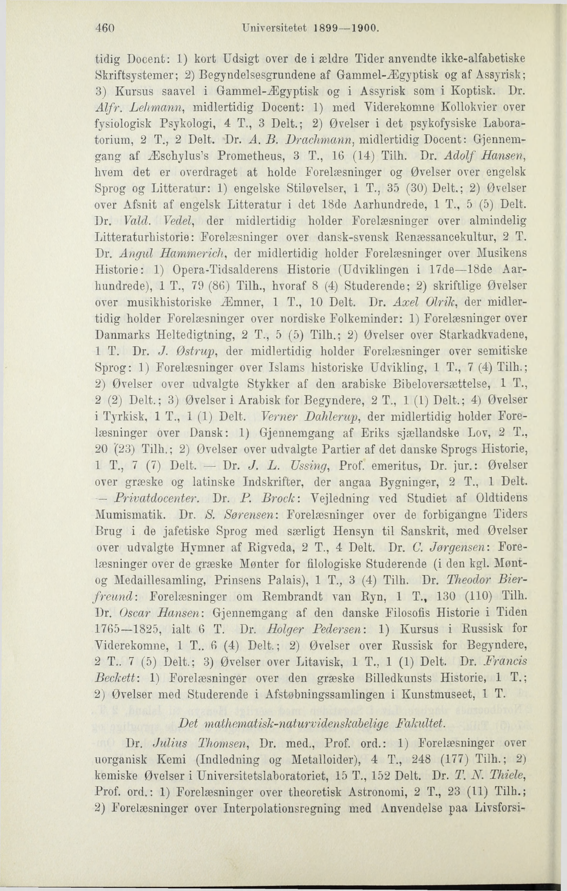 460 Universitetet 1899 1900.