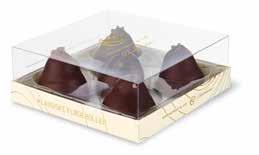 60 pcs dessert chocolate with raspberry, licorice, dark ganache, blackcurrant, marzipan, coffee, orange and nougat, packed in a beautiful gift box.