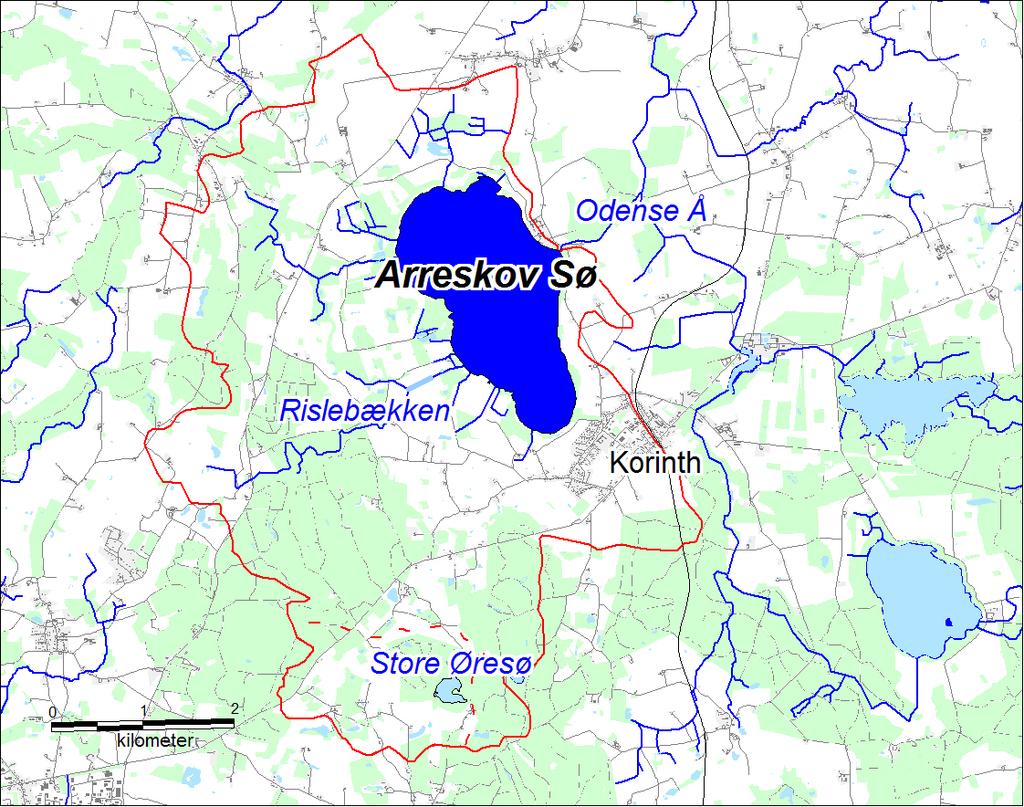 Beliggenhed Kommune(r) 430: Faaborg-Midtfyn Søen: Arreskov Sø Søtype 9: Kalkrig, ikke brunvandet, fersk, lavvandet Hovedopland 1.