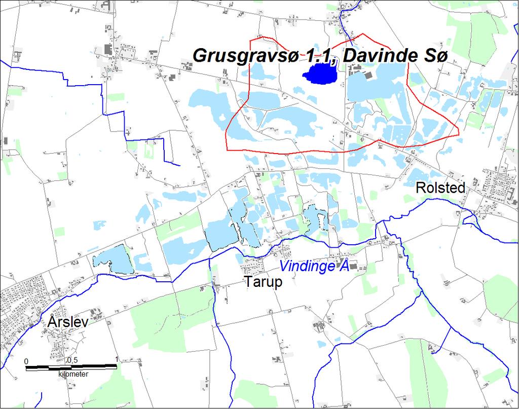 Beliggenhed Kommune(r) 461: Odense Søen: Grusgravsø 1.1, Davinde Sø Søtype 9: Kalkrig, ikke brunvandet, fersk, lavvandet Hovedopland 1.