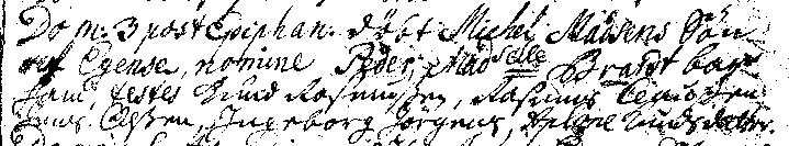 Aar, 7 Uger KB Norup (Lunde/Odense) 1733 op 339 datteren Maren døbt 6/9 Dom: 14 à Trinit: døbt Michel Madsens Datter af Egense nomine