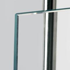 BAD GLAS I BRUSENICHE STANDARD Unicaline klart hærdet glas 8-10 mm til