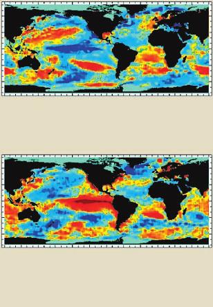 vandtemperaturen ved den amerikanske kyst til at stige kraftigt. El Niño forårsager usædvanlige vejrforhold i den øvrige del af verden med tørke i Asien, Australien og Sydøstafrika.