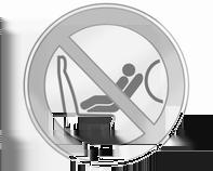 Udover advarslen i henhold til ECE R94.02 må der af sikkerhedshensyn aldrig anbringes fremadvendte barnesæder på forsædet i passagersiden med en aktiv frontairbag.