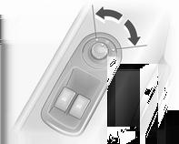 Elektrisk indstilling Indfældelige spejle Nøgler, døre og ruder 33 Opvarmede spejle Slå tændingen til for at betjene de elektriske sidespejle.
