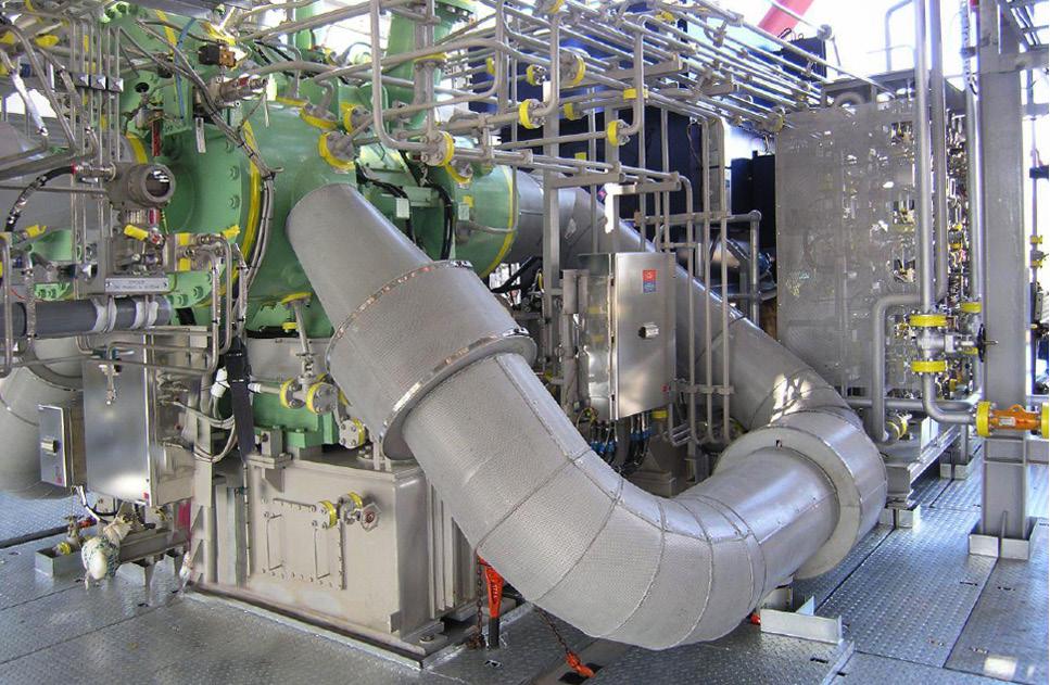 Siemens multistagekompressor Princippet introduceret af Siemens i 1948 Propan- eller isobutandampe indføjes og udtages i trin, hvorved