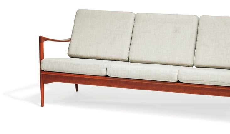 1282 IB KOFOD-LARSEN b. 1921, d. 2003 "The Candidate". A three seater sofa with teak frame.