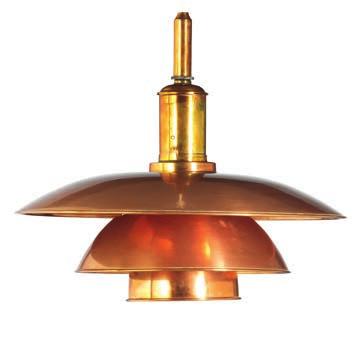 1301 POUL HENNINGSEN b. Ordrup 1894, d. Hillerød 1967 "PH-4/4". Pendant with bayonet socket house with polished copper shades.