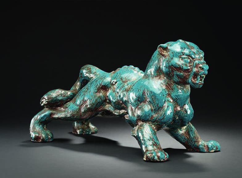 1142 CD JEAN RENÉ GAUGUIN b. Paris 1881, d. Copenhagen 1961 Stoneware figure modelled in the shape of a panther.