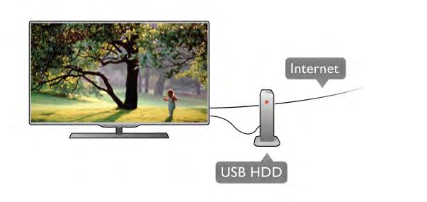 Installation USB-harddisk Det skal du bruge Hvis du tilslutter en USB-harddisk, kan du sætte en TVudsendelse på pause eller optage den.