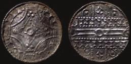 Sjællandske mønter præget i Roskilde og Slagelse udgør lidt over halvdelen af skatten (23 stk) (fig.