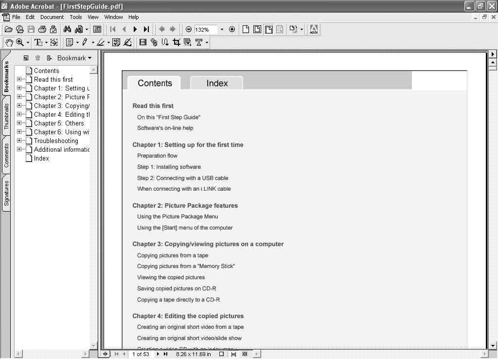 Start på en Macintosh-computer Dobbeltklik på "FirstStepGuide.pdf". z Tip! Til visning i PDF-format kræves Adobe Reader.