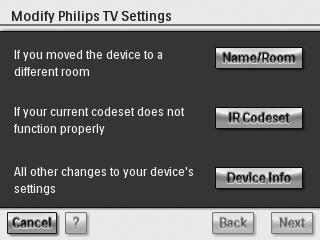 Justering af indstillinger Flytning af en enhed 1 Vælg en enhed, og vælg Edit (Rediger). Skærmen Modify a Device (Rediger en enhed) vises. 2 Vælg Name/Room (Navn/rum).