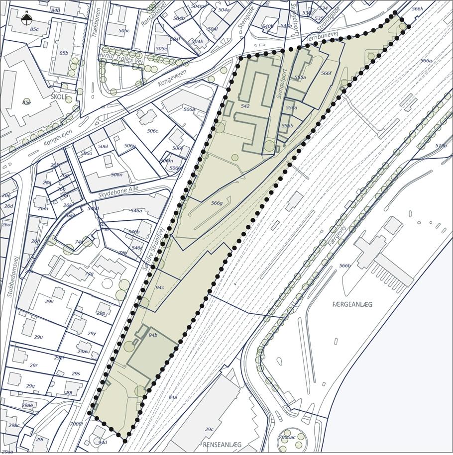 Startredegørelse for lokalplan 1.165 Ny bebyggelse på Svingelport Oversigtskort Området som foreslås lokalplanlagt omfatter matr.