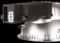 Unikt system for enkelt udskiftning af reaktor via reflektor uden demontering af downlight.