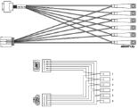 980,00 Universaladapterkabler -pins (flad konnektor) Y-formet, bananstik 684 463 477 Y-stift med Bosch -pin kompakt konnektor;