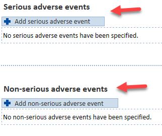 Det er muligt at fravige manuel indtastning af Adverse Events og i stedet uploade en XML med Adverse Events. Se link til vejledning under afsnittet Upload XML.