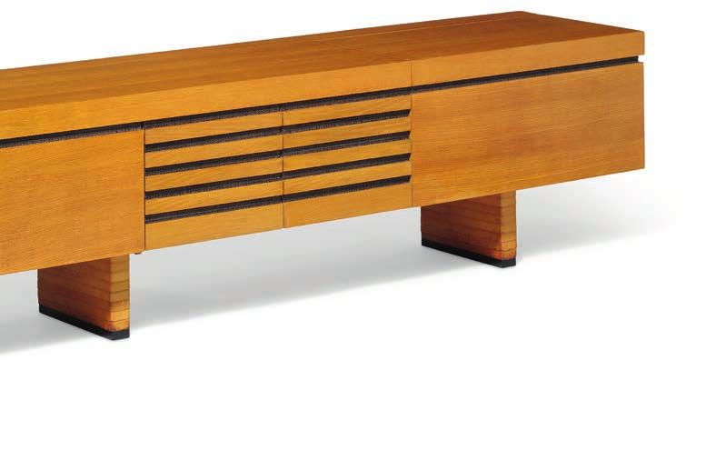 This exceptional long low sideboard was made as part of an interior for a villa in Turku, Finland 1967.