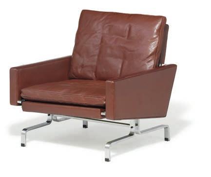 1137 1137 POUL KJÆRHOLM b. Østervrå 1929, d. Hillerød 1980 "PK 31". Freestanding two seater sofa and easy chair with chromed steel frame.