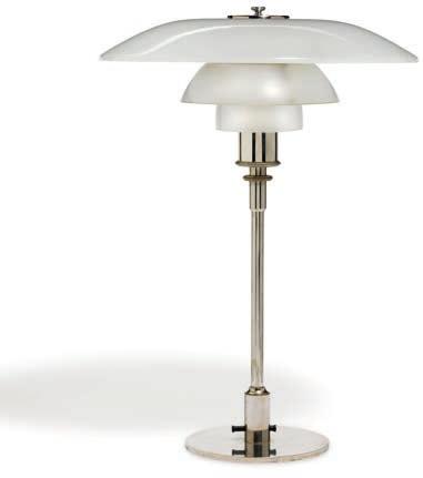 1148 POUL HENNINGSEN b. Ordrup 1894, d. Hillerød 1967 "PH-4/3". Table lamp with frame, switch and socket house marked "Pat. Appl.