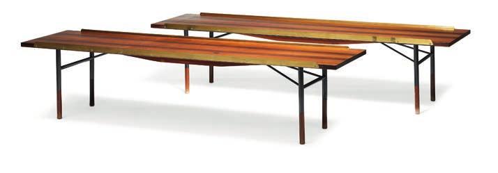These examples manufactured 1950-1960s by Bovirke. H. 40 cm. L. 183 cm. W. 45 cm.
