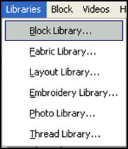 My Library Det bibliotek er tomt, indtil du tilføjer emner. Brug denne sektion til blokke, designs, skannede stoffer, importerede broderi designs, og til at organisere dine favoritemner.