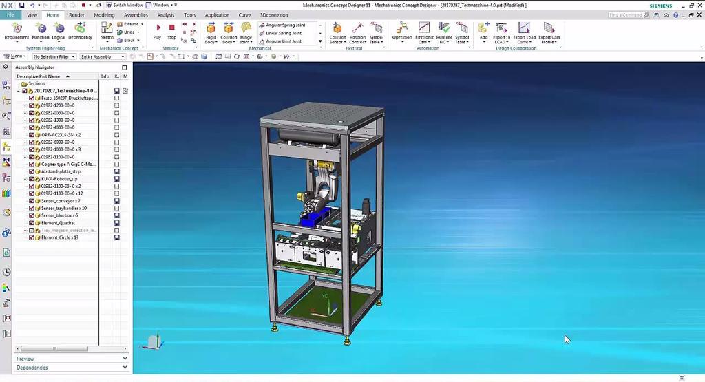 Simulation of machine functionality in