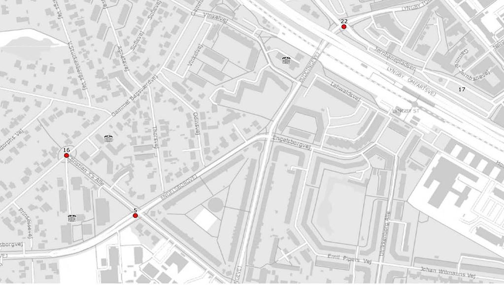 projekter lokalitet problem løsningsforslag Anlægsoverslag (kr. 1.000) 5 engelsborgvej/christian X's Alle Krydset er utrygt for bløde trafikanter. Kort grøntid for fodgængere.