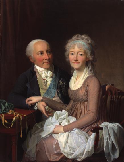 Maleri af Marcus Gerhard Rosencrone (1738-1811) og Agnete Marie Hielmstierne (1752-1838), der på grund af barnløshed etablerede og testamenterede