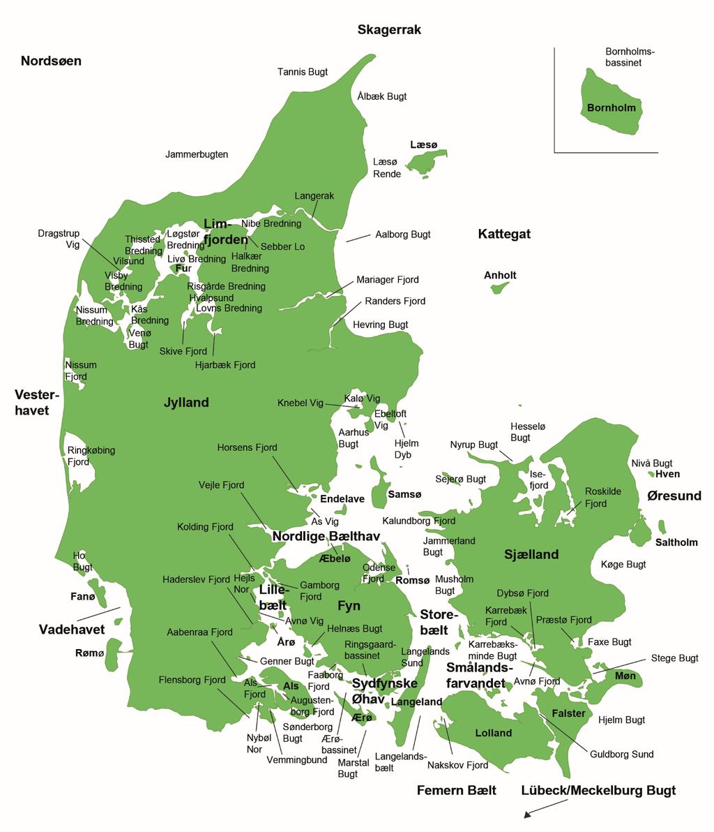 Kort over danske farvande Figur 12.
