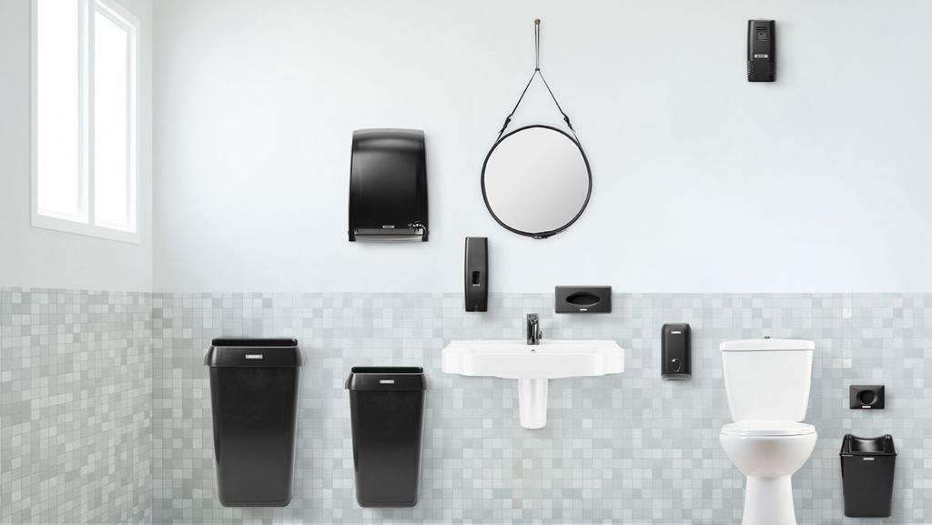 104513 Katrin Ease Air Freshener Dispenser - Black En komplet serie 91943 Katrin Ease Towel Dispenser - Black Bruger, arkitekt eller rengøringspersonale.