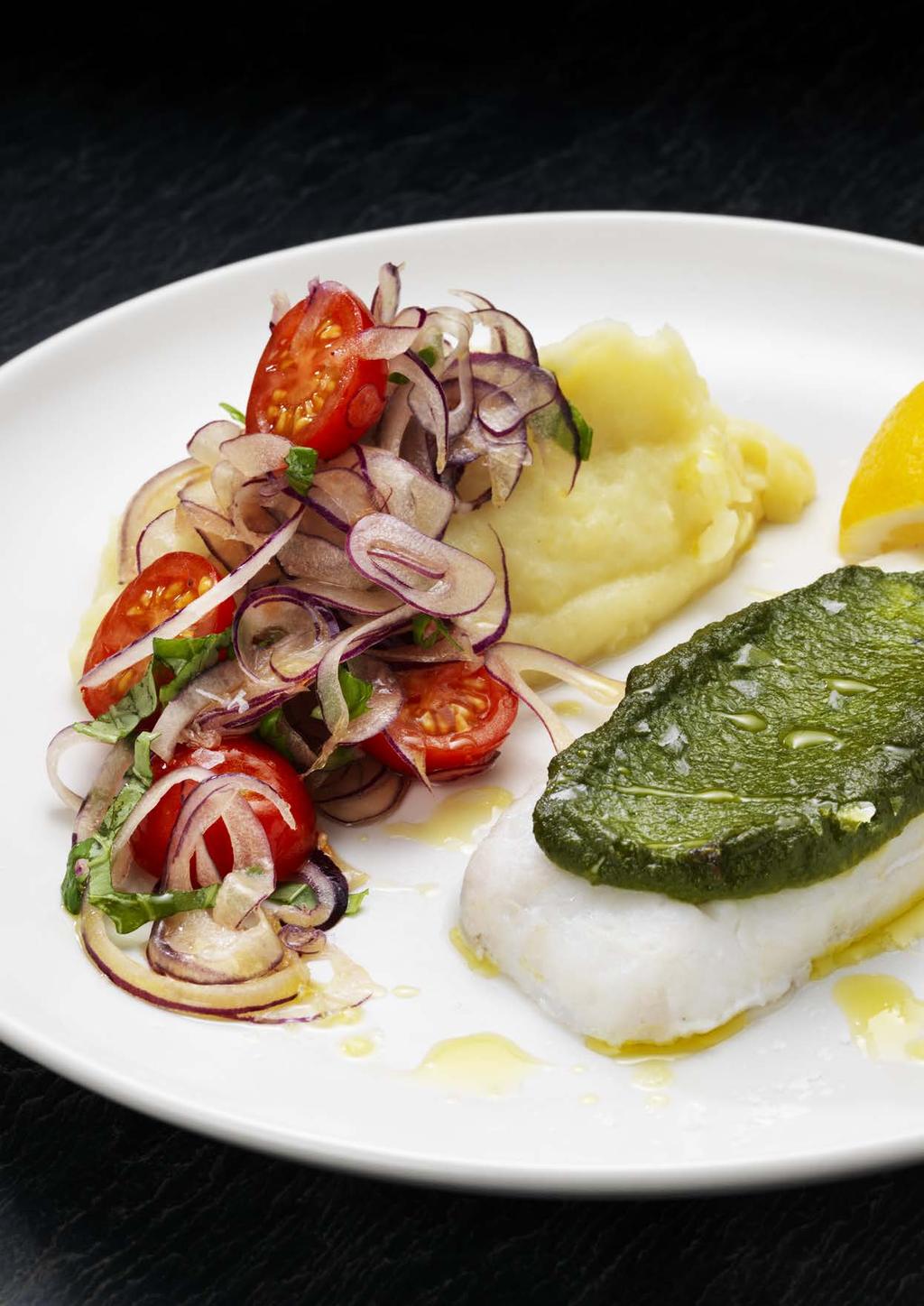 frokost Smagfuld med laekre fisk Alle opskrifter er beregnet til 10 portioner Salsa Verde-bagt Kulmule INGREDIENSER 1,2 kg Kulmule, Findus 95541 Ca.