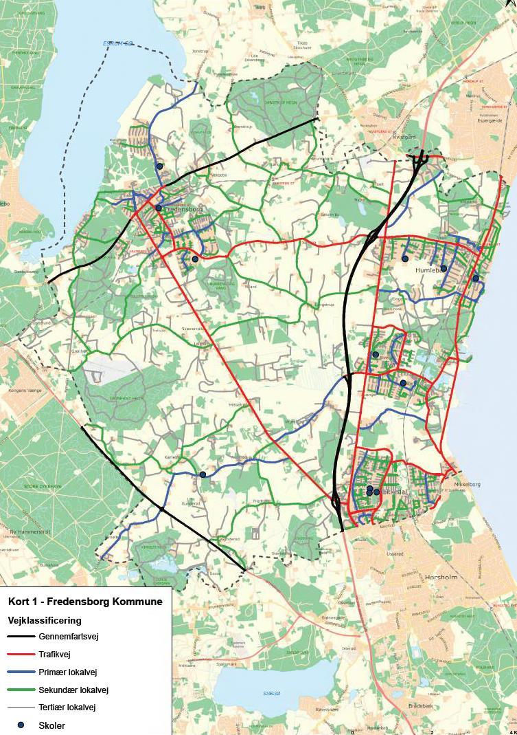 VEJKLASSIFICERING OG HASTIGHED Arbejde strategisk med vejnettet Gennemfartsveje: forbinde regionen Trafikveje: afvikle trafikken i kommunen