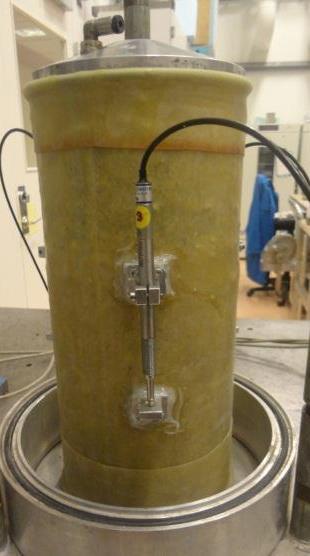 DrænStabil bæreevne (LMN) Tri-aksial forsøg hos VTI, Lindkøbing, Sverige Forsøgene udføres i store cylindre således, at korn op til 32 mm indgår i testen.