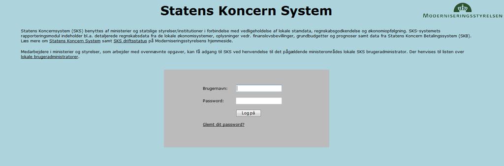 2. Brugeradgang til SKS-systemet Side 4 af 8 2.1. Log-in til SKS Du får adgang til SKS via en web-browser http://www.oes-cs.