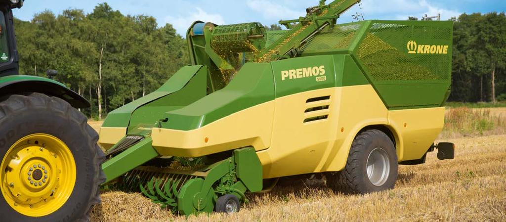 NYHED Verdens første mobile pillehøster Premos 5000 Hvert enkelt trin i høstarbejdet tilstræber at minimere transport- og opbevaringsomkostningerne og derfor bliver afgrøden (græs, lucerne, halm)