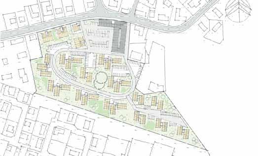 Redegørelse Lokalplan 233 Fremtidige forhold Horsens Kommune ønsker at give mulighed for at omdanne et erhvervsområde i Stensballe til boligområde med mulighed for butikker til områdets forsyning,